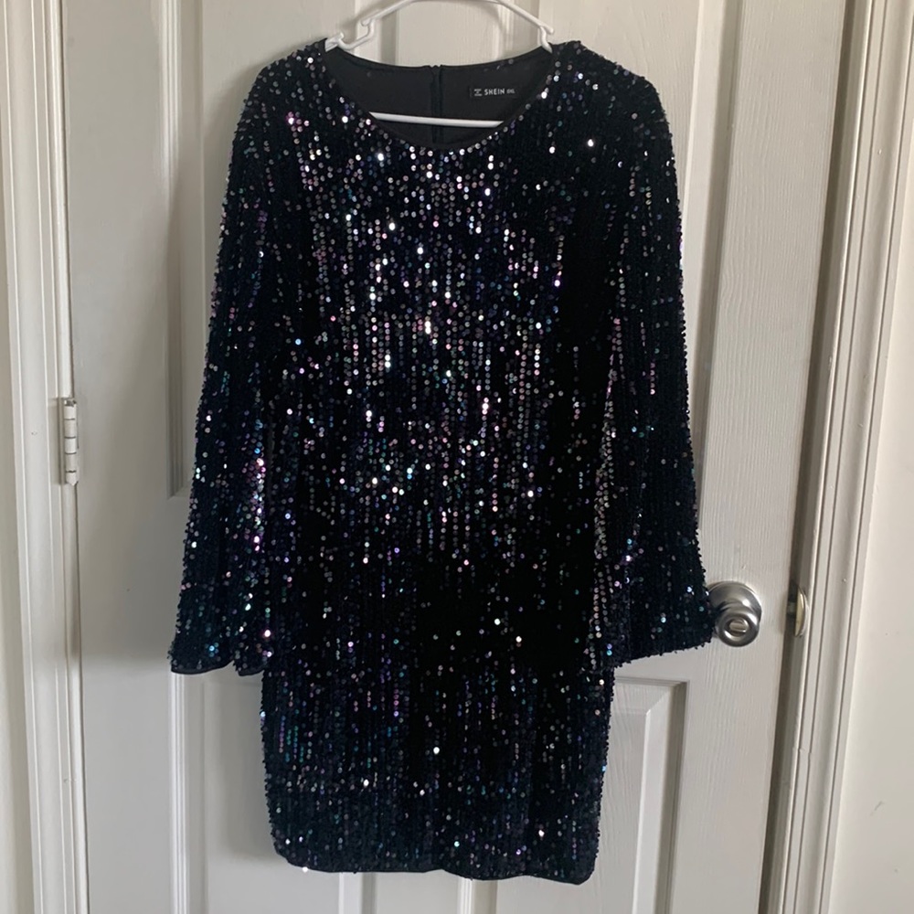 Shein midi shimmer dress 😍😍🎉